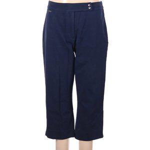 Lauren Ralph Lauren Navy Cropped Stretch Pants